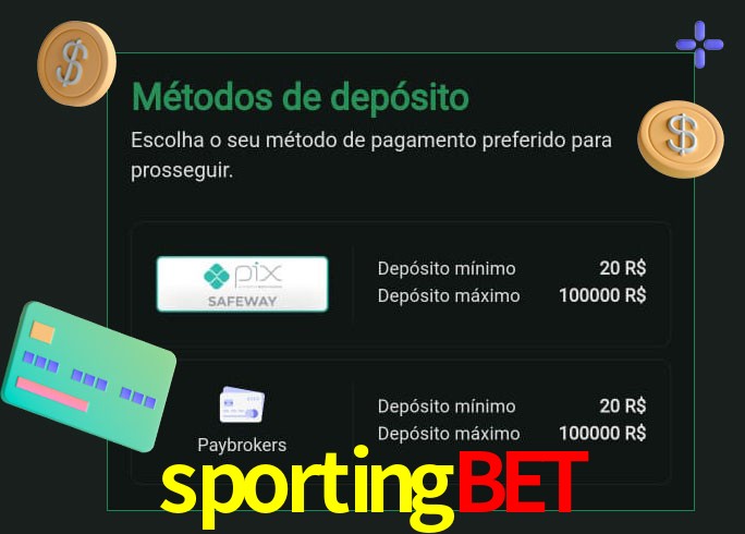 O cassino sportingbet oferece uma grande variedade de métodos de pagamento
